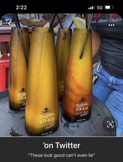 @moneymaykay Don Julio Drinks Recipes, Turkey Leg Hut, Pretty Alcoholic Drinks, Turkey Leg, Tipsy Bartender, Mixed Drinks Alcohol, Liquor Drinks, Boozy Drinks, Fancy Drinks