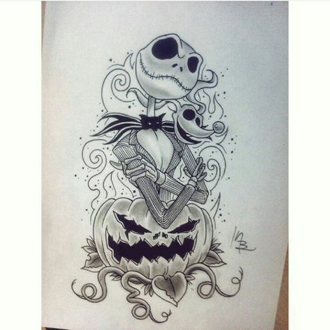 Beautiful Jack Skellington Zero Tattoo, Jack Skellington Tattoo Stencil, Jack Skellington Tattoo Design, Tattoo Ideas Jack Skellington, Jack Skeleton Tattoo, Jack Skellington And Zero Drawings, Jack The Skeleton And Sally Drawings, Sally Sketch Nightmare Before Christmas, Tattoo Art Drawings Sketches