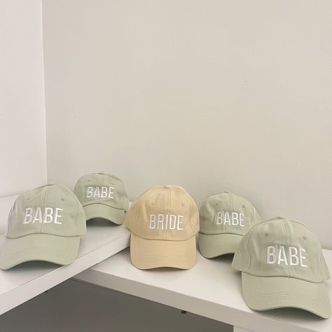 Bachelorette Party Thank You Gifts, Bachelorette Baseball Hats, Sage Bachelorette Party, Bridesmaid Bachelorette Gifts, Sage Green Bachelorette Party, Neutral Bachelorette Party, Bridal Shower Sage Green, Cute Bridesmaid Proposals, Bachelorette Essentials