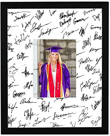 Signature Picture Frame, Graduation Picture Frames, Classic Picture Frames, Signature Board, Birthday Guest Book, Graduation Guest Book, Picture Frame Mat, Signature Book, Brown Picture Frames