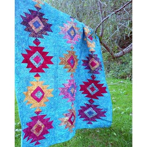 Diablo Southwestern Quilts, Native American Quilt, Southwest Quilts, Dramatic Background, The Quilt Show, Placemats Patterns, Quilting Rulers, Half Square Triangles, Book Quilt