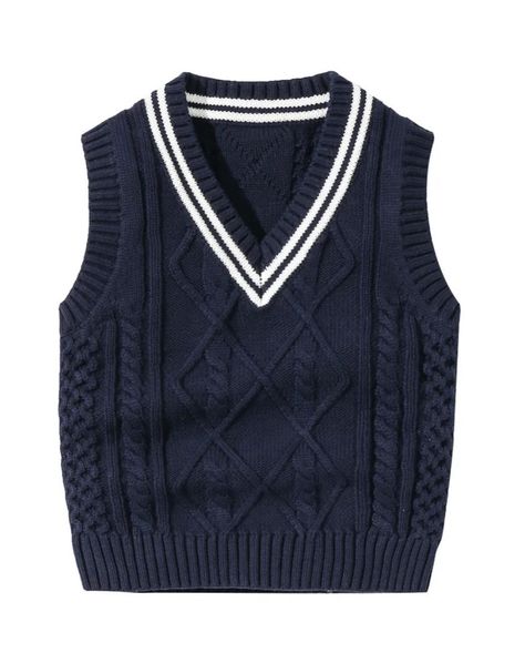 Cozy up your little one in this adorable knit sweater vest, perfect for chilly autumn and winter days! #BabyFashion #toddlerstyle 💙🚙🦕 Newborn Winter Clothes, Toddler Outerwear, Boys Cardigans, Pull Bebe, Sleeveless Outfit, College Style, Sleeveless Pullover, Kids Coats, Knitting Girls