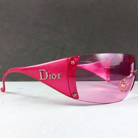 Christian Dior Pink Ski 6 Frameless Sunglasses WQ8 120 w/Case & Cloth - Theo's Vintage