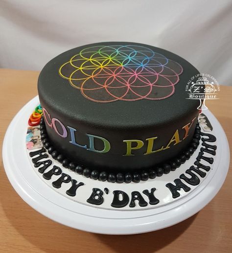 C O L D P L A Y 🎂 #ColdPlayCake #ColdPlay #BirthdayCake #ButterCake #FarooZsBoutique For Orders Call / Viber 9634513 Follow us on: Facebook: https://web.facebook.com/FaroosZsBoutique/ Instagram: https://www.instagram.com/pharu2/ Pinterest: https://www.pinterest.com/pharu2/boutique-by-faroo/ Twitter: https://twitter.com/Pharu2 Pasteles Aesthetic, Coldplay T Shirt, Male Maldives, Cakes And Desserts, Artsy Pictures, 10th Birthday Parties, Chris Martin, D P, Food Drinks Dessert