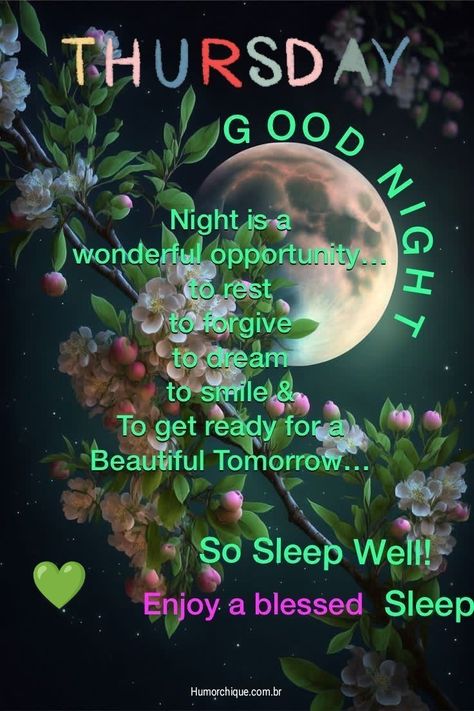 Thursday Good Night Quotes, Thursday Night Blessings, Good Night Thursday, Nighty Night Quotes, Thursday Gif, Good Night Prayers And Blessings, Wonderful Thursday, Goodnight Quotes Inspirational, Good Night Prayers