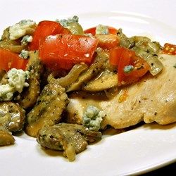 Chicken Gorgonzola - Allrecipes.com Chicken Gorgonzola, Leftover Chicken Recipes Easy, Gorgonzola Recipes, Fresh Basil Pesto, Gorgonzola Sauce, Chicken Pot Pie Filling, Leftover Chicken Recipes, Steamed Green Beans, Sauce For Chicken