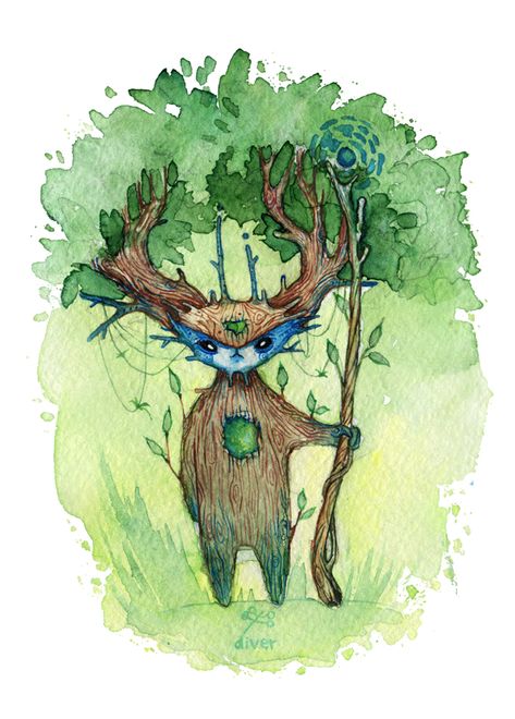 The Guardians of the Forest on Behance Forest Beast Fantasy Art, Forest Sprite Art, Forest People Fantasy Art, Forest People Art, Forest Guardian Character Design, Forest Creatures Drawing, Forest Character Design, Forest Creature Art, Forest Spirit Art