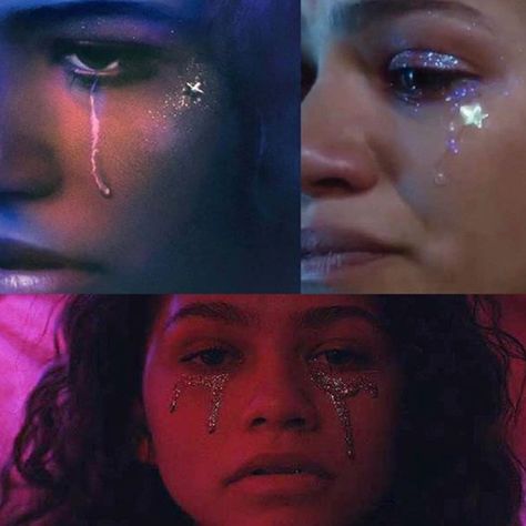 Rue’s Glitter Tears Zendaya Euphoria, Show Makeup, Smink Inspiration, Editorial Makeup, Glitter Makeup, Grunge Hair, Creative Makeup, Artistry Makeup, Aesthetic Makeup