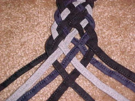 Braiding eight cords into a flat braid Diy Handfasting Cords, Celtic Braid, Wedding Cord, Braids Pictures, Handfasting Cords, How To Braid, Braid Patterns, Diy Braids, Strand Braid