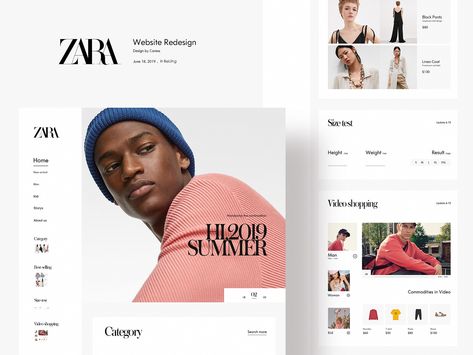 Zara Website Redesign by Caress Zara Website Design, Zara Website, Ux Trends, Fashion Web Design, Fashion Website Design, Fashion Ecommerce, Reference Website, Minimal Photography, Modern Website