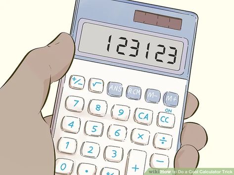 How to Do a Cool Calculator Trick (with Pictures) - wikiHow Calculator Tricks, Cool Calculator, Number Tricks, Calculator Words, Age Calculator, Math Magic, Shortcut Keys, Scientific Calculator, Computer Shortcuts