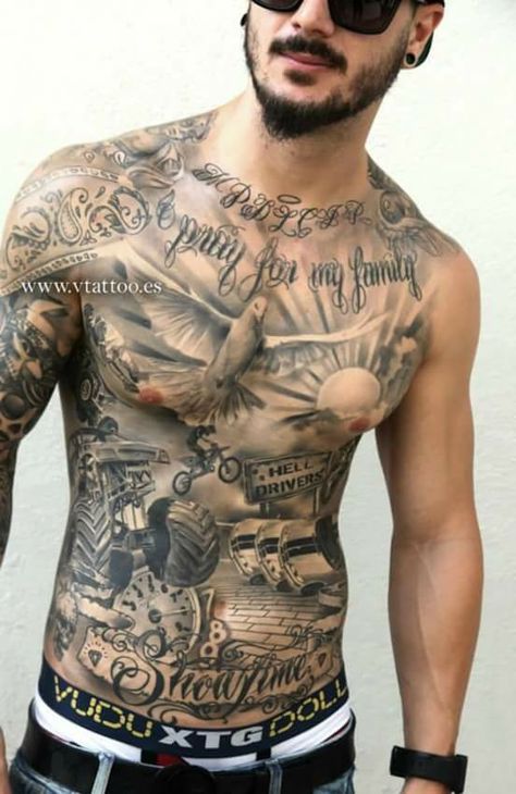 Cool ideas Christus Tattoo, Torso Tattoos, Gangsta Tattoos, Tattoo Inspiration Men, Cool Chest Tattoos, Pieces Tattoo, Chest Piece Tattoos, Tattoos Geometric, Chest Tattoo Men