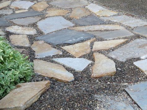 Slate Path, Slate Walkway, Gravel Walkway, Circular Patio, Wood Walkway, Flagstone Walkway, Walkway Landscaping, Front Walk, Outdoor Walkway