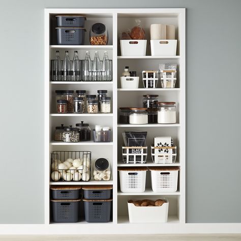 Black And White Pantry, Ikea Pantry, White Pantry, Pantry Organization Ideas, Organization Pantry, Organized Pantry, Ikea Kitchen Cabinets, Pantry Organizers, Small Kitchen Organization