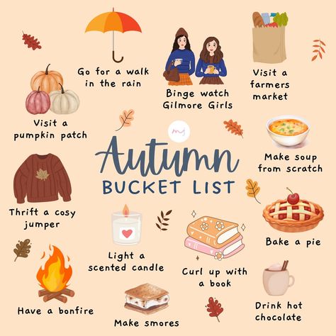 Autumn Bucket List Aesthetic, Fall Bucket List 2024, Emotionally Dependent, Fall Tv Shows, Autumn Bucket List, Watch Gilmore Girls, Herbst Bucket List, Bedroom Candles, 2024 Aesthetic