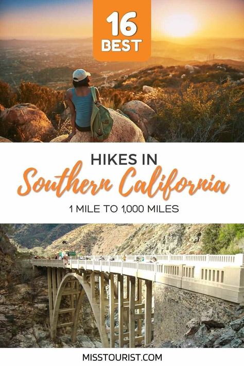 Check out our list of the 16 best hikes in Southern California! Whether you're looking for an easy-breezy hike or something more advanced, we've got one for you! Hiking California, Southern California Hikes, California Waterfalls, California Hiking, Nomadic Life, California Outdoor, San Gabriel Mountains, California Hikes, Hiking Spots