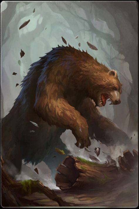 Dire bear Dire Bear, Pathfinder Rpg Characters, Wild Shape, D D Monsters, Heroic Fantasy, Bear Art, Arte Animal, Animal Companions, 판타지 아트