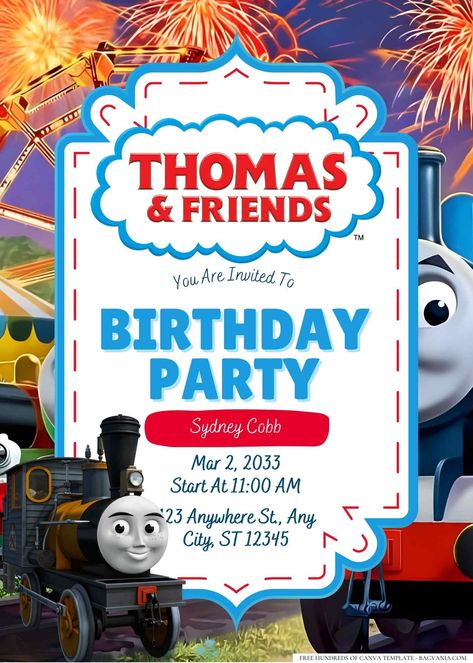 Cool 16+ Thomas and Friends Birthday Invitation Templates #free #freeinvitation2019 #birthday #disney #invitations #invitationtemplates Thomas And Friends Birthday, Friends Birthday Invitation, Conductor Hat, Craft Station, Disney Invitations, Birthday Disney, Cardboard Cutouts, Free Birthday, Thomas The Tank Engine