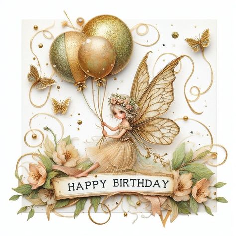 Happy Birday, Happy Birthday Fairy, Birthday Backgrounds, Faery Art, Happy Birthday Wishes Cake, Workout Inspo, Birthday Wishes Cake, Artistic Furniture, Happy Birthday Wishes Cards