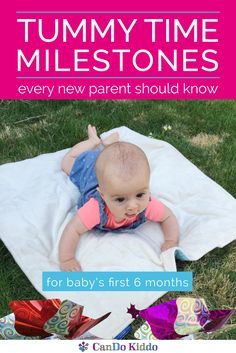 Tummy Time Milestones For Babies | CanDo Kiddo Newborn Hacks, Developmental Milestones, Baby Sleep Problems, Baby Advice, Before Baby, After Baby, Baby Time, Baby Development, Baby Learning