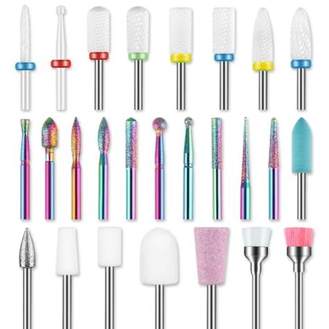 Nail Clear, Nail Drill Bits, Airbrush Nails, Nail Drill Machine, Acrylic Gel, Uñas Acrilicas, Pedicure Nail Art, Pedicure Tools, Home Salon