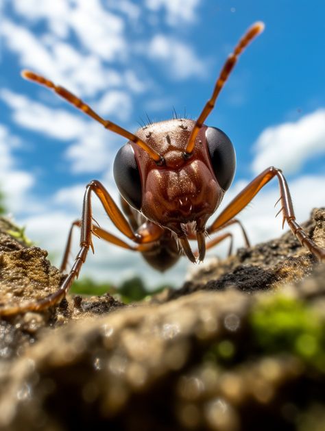 🐜 Through the fisheye lens, even the tiniest creature becomes a world of wonder. An ant's world in wide-angle, revealing the intricate beauty of the microcosm beneath our feet. 🌏🔍 Ant Man Wallpaper, Ants Repellent Diy, Ant Photo, Ant Craft, Ant Killer Recipe, Repellent Diy, Ant Drawing, Ant Tattoo, Ant Crafts