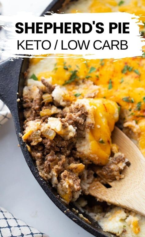 Low Carb Shepherds Pie, Keto Shepherd's Pie, Kasey Trenum, Creamy Mashed Cauliflower, Low Carb Veggies, Shepherds Pie Recipe, Boiled Egg Diet Plan, Cauliflower Casserole, Boiled Egg Diet