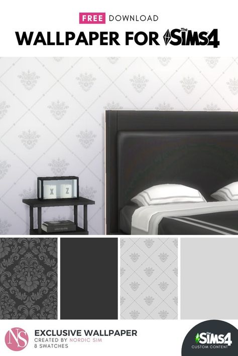 Exclusive Wallpaper, Living Room Classic, Rich Living, Elegant Wallpaper, Classic Wallpaper, Bedroom And Living Room, Scandinavian Interior Design, Sims 4 Build, Wallpaper Free