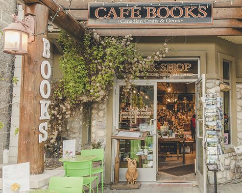 Light Bookstore Aesthetic, Bookstore Front Design, Bookstore Front Window, Coffee Shop Bookstore Aesthetic, Opening A Bookstore, Whimsical Bookstore, Beach Bookstore, Bookstore Exterior, Book Shop Design