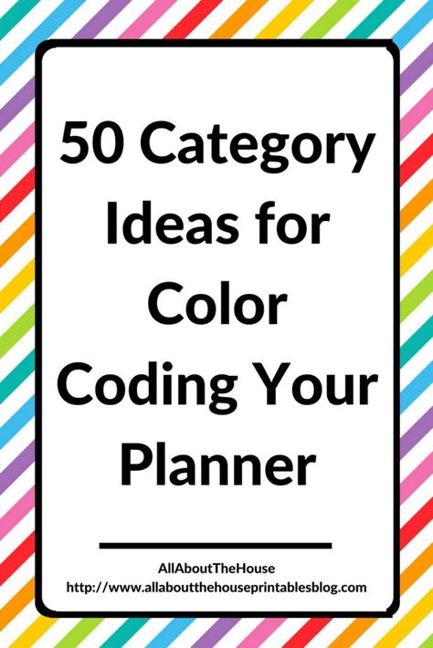 how to color code your planner category planning ideas plan wtih me efficient organized daily planner agenda organization key Planner Categories, Color Coding Planner, Planer Organisation, Printable Forms, Agenda Organization, Planner Setup, Bujo Ideas, Home Management Binder, Pretty Planners