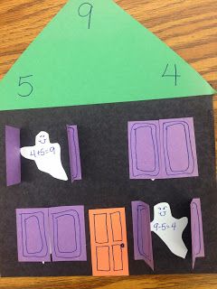 Fact Family Haunted House, Fact Family Craft, Halloween Multiplication, Halloween Classroom Activities, Halloween Lesson, House Craft, Math Crafts, Fall School, Halloween Math