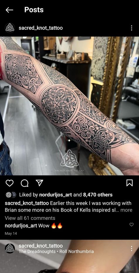 Secret Of Kells Tattoo, Book Of Kells Tattoo, Secret Of Kells, Knot Tattoo, Celtic Tattoo, Book Of Kells, Awesome Tattoos, Half Sleeve Tattoo, Tattoo Inspo