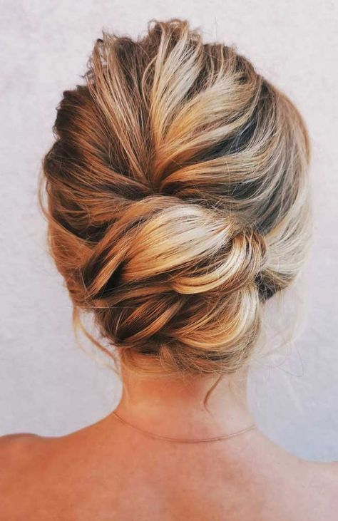 100 Best Wedding Hairstyles Updo For Every Length Medium Length Hair With Layers Updo, Mother Of The Bride Updo Hairstyles, Sunday Hairstyles, Moh Hair, Updos Simple, Simple Bun, Chic Updo, Bun Wedding, Messy Hair Updo