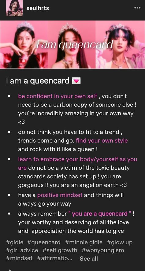 Wonyoung I Dont Care You Are You I Am Me, Song Jia, Tips To Be Happy, Girl Boss Motivation, Bongos, Get My Life Together, Self Confidence Tips, Journal Writing Prompts, Confidence Tips