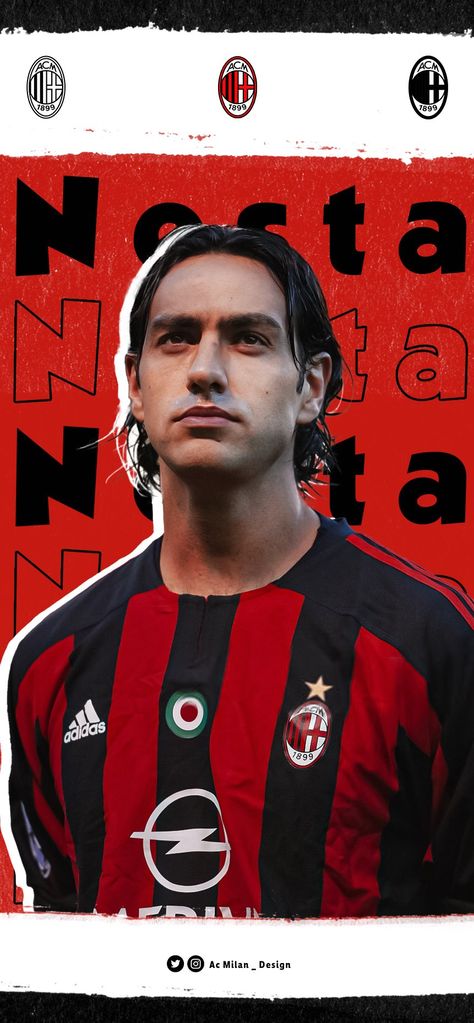 Alessandro Nesta Wallpaper, Nesta Wallpaper, Alessandro Nesta, Milan Design, Ac Milan, Football Club, Milan, Soccer, Football