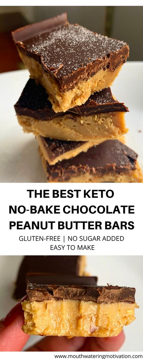 Peanut Butter Crust, No Bake Peanut Butter Bars, Keto No Bake, Chocolate Peanut Butter Bars, Peanut Butter Squares, Keto Treats, Butter Crust, No Bake Peanut Butter, Keto Lasagna