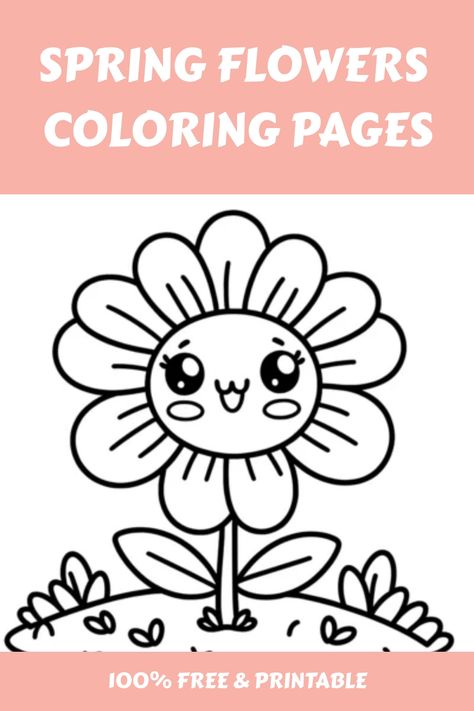 Spring flowers Coloring Pages Garden Coloring Pages Free Printable, Spring Flowers Coloring Pages, Flowers Coloring Pages, Garden Coloring, Garden Coloring Pages, Printable Painting, Gardens Coloring Book, Flowers Coloring, Spring Coloring Pages