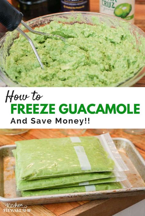 Canning Guacamole, Freeze Food Packaging, Freezing Guacamole, What To Eat With Guacamole, Vegetable Freezing, Freeze Guacamole, Freeze Veggies, Can You Freeze Avocado, Frozen Guacamole