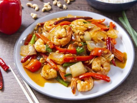 Kung Pao Shrimp Recipe | Jet Tila | Food Network Kung Pao Shrimp, Jet Tila, Best Chinese Food, Roasted Cashews, Shrimp Recipe, Chinese Dishes, Authentic Recipes, Asian Dishes, Kung Pao