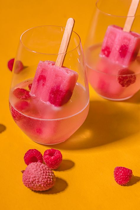 Summer Sorbet Aesthetic, Summer Popsicles Aesthetic, Litchi Aesthetic, Rose Popsicles, Popsicle Photoshoot, Lychee Aesthetic, Popsicle Aesthetic, Summer Fruit Aesthetic, Lychee Soda