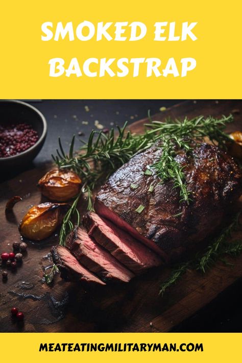 Make your wild game dinner extraordinary with Smoked Elk Backstrap. Explore recipes for a smoky twist on this classic dish. Smoked Elk Tenderloin, Elk Backstrap Recipes, Elk Backstrap, Bbq Dinner Recipes, Wild Game Dinner, Backstrap Recipes, Elk Recipes, Outdoor Cooking Recipes, Deer Recipes