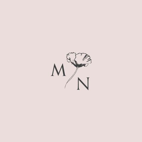 N Logo Design, Inspiration Logo Design, Wedding Logo Design, Feminine Logo, Floral Logo, Wedding Logos, Letter M, Logo Mark, Minimalist Logo