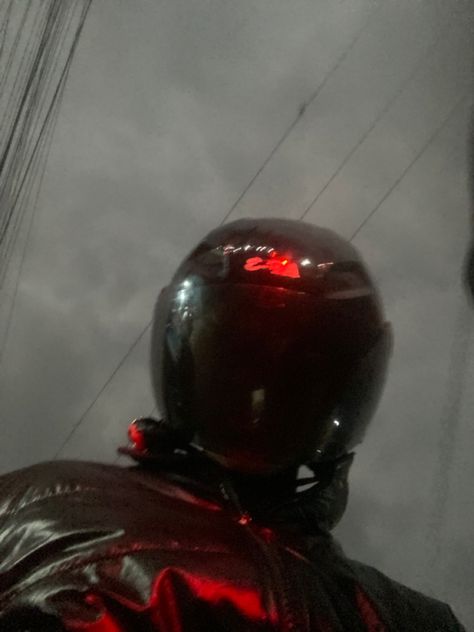 Red And Black Motorcycle Helmet, Biker Pfp, Jeremy Volkov, Motorcycle Guy, Biker Helmets, Red Helmet, Masked Men, Motorcycle Aesthetic, Biker Aesthetic