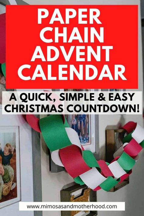 Advent Calendar Paper, Toddler Holiday Gifts, Countdown Until Christmas, Christmas Paper Chains, Countdown Activities, Classic Paper, Easy Toddler Crafts, Holiday Activities For Kids, Paper Chain