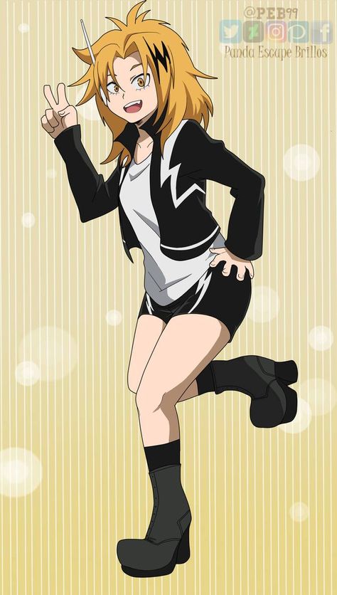 Kaminari Denki genderbend BNHA by PEB99 on DeviantArt Mha Genderbend, Bnha Genderbend, Anime Genderbend, Kaminari Denki, Human Pikachu, Dragon King, Female Hero, My Hero Academia Memes, We Bare Bears