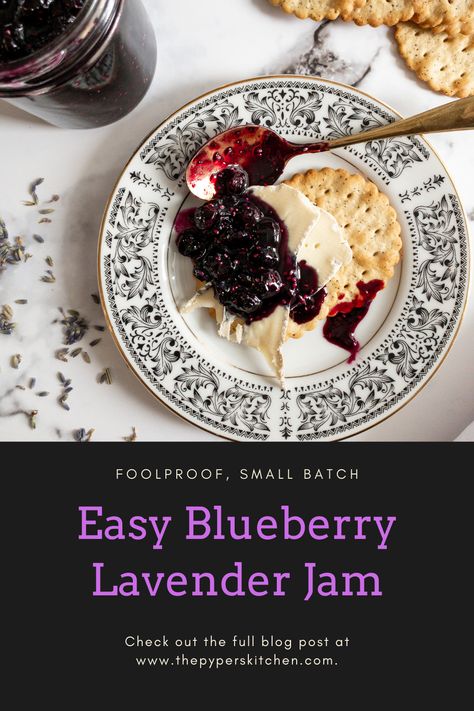 Blueberry Lavender Recipes, Blueberry Lime Jam Recipe, Blueberry Lavender Jam, Blueberry Jam Without Pectin, Lemon Lavender Jelly, Sure Jell Blueberry Jam Recipe, Blackberry Lavender Jam, Lavender Jam, Easy Jam Recipe