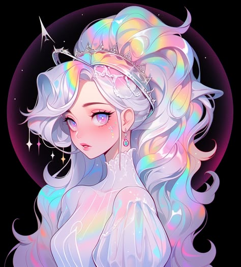 White Hair, Stars, Hair, White