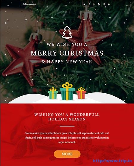 15 Best Christmas & New Year Email Templates 2016  Grab Now: http://www.frip.in/best-christmas-and-new-year-email-newsletters/  #Christmas #Email #Templates Email Christmas Cards, Christmas Sale Poster, Christmas Email, Mailing Design, Christmas Newsletter, Graphic Design Magazine, Christmas Advertising, Mailer Design, Digital Advertising Design