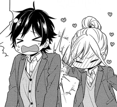 horimiya manga/ 😣💓 Horimiya Manga, Shojo Anime, Shoujo Manga, Anime Couples Manga, Anime Drawings Boy, Anime Sketch, Manga Illustration, Cute Anime Couples, Anime Love