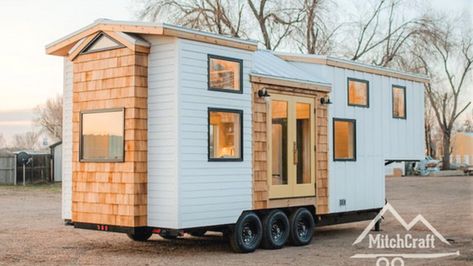 Tiny House Town a home blog sharing beautiful tiny homes and houses, usually under 500 square feet. Build Tiny House, Beautiful Tile Backsplash, Closet Idea, Tiny House Towns, Tiny House Luxury, Huge Closet, House Cabin, Corner Sink, Waste Collection